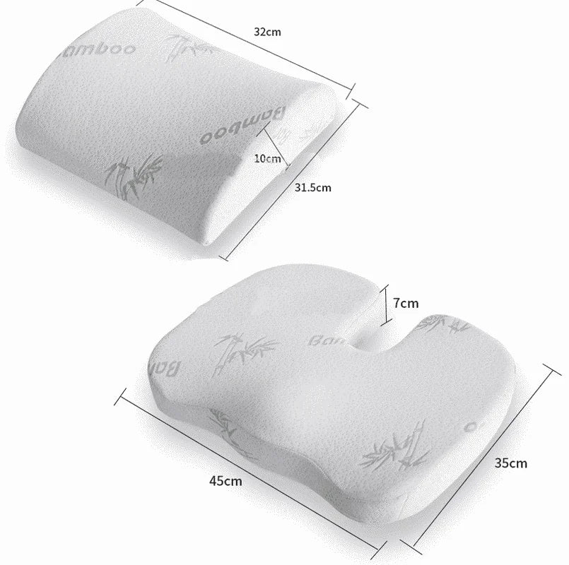 Coussin lombaire Set Confort Ergonomique Mémoire Forme