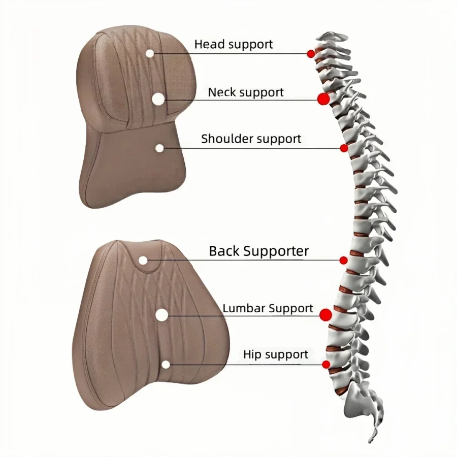 Coussin lombaire cervical voiture mousse mémoire
