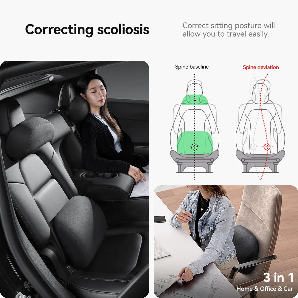 Coussin lombaire Tesla nuque confort ergonomique