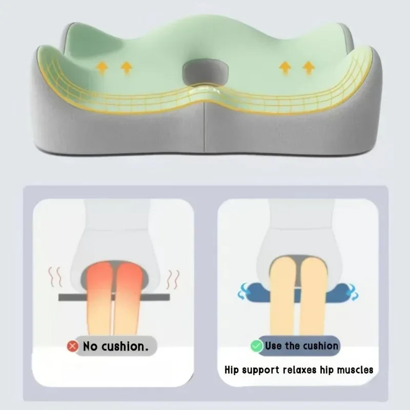 Coussin lombaire mousse mémoire posture soutien dos.