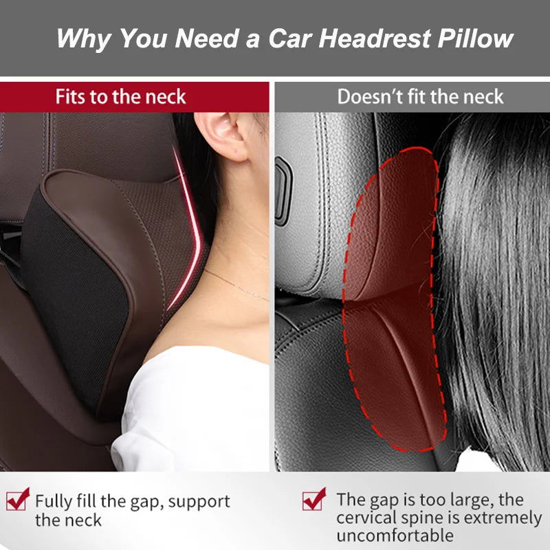 Coussin lombaire et cervical cuir voiture ergonomique confort