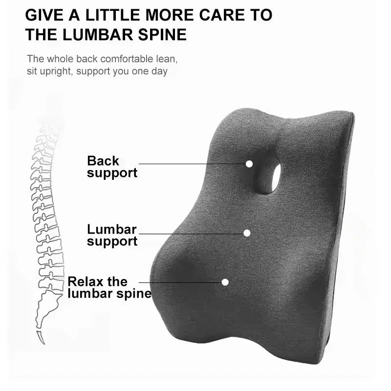 Coussin lombaire ergonomique mousse mémoire bureau voiture