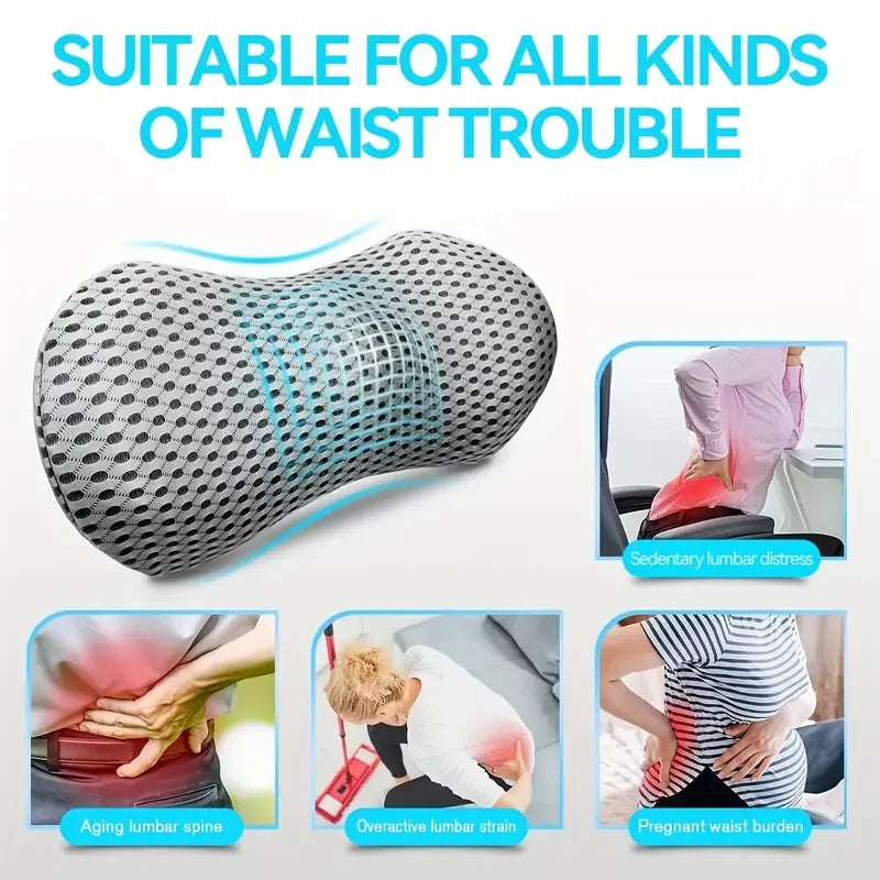 Coussin lombaire Mousse Mémoire Ergonomique Soulage Douleur