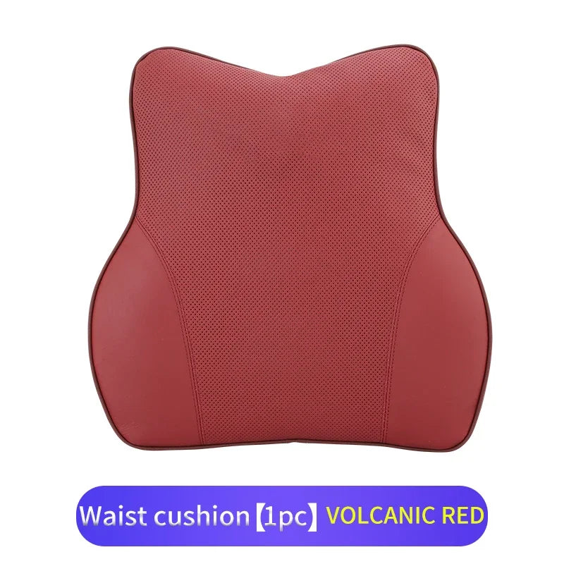 Coussin lombaire ergonomique cuir mémoire forme auto