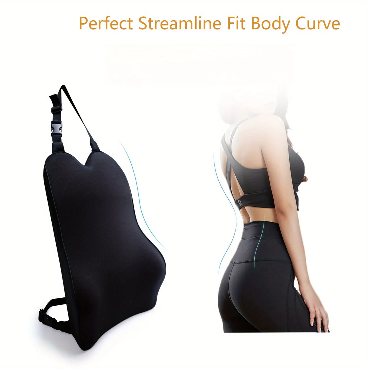 Coussin lombaire ergonomique mousse mémoire douleur