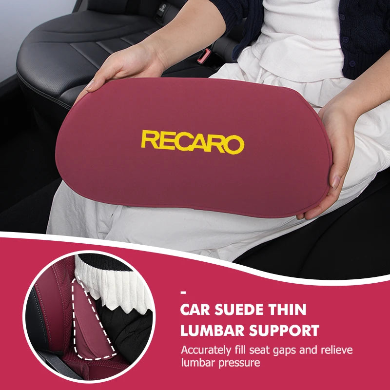 Coussin lombaire ergonomique voiture suédé mémoire forme.