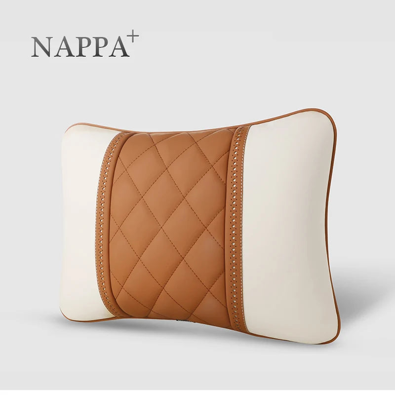 Coussin lombaire nuque cuir Nappa luxe