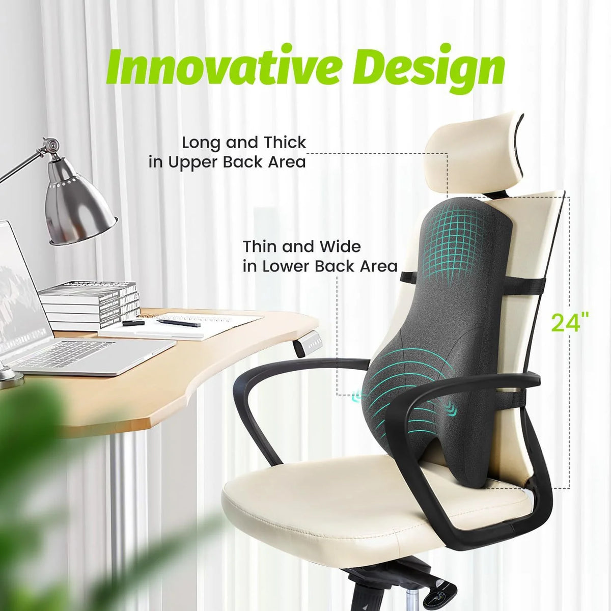 Coussin lombaire mémoire de forme ergonomique bureau