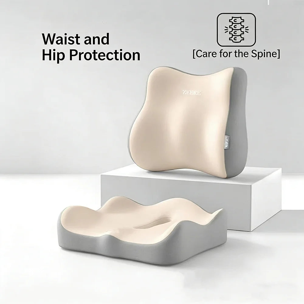 Coussin lombaire ergonomique mousse mémoire assise douleur