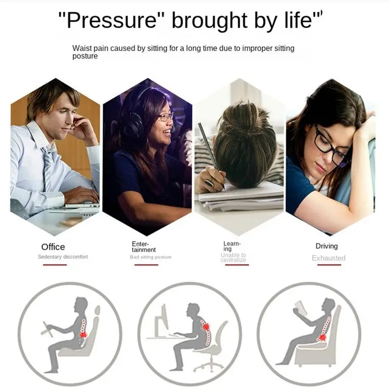 Coussin lombaire ergonomique ventilé auto bureau