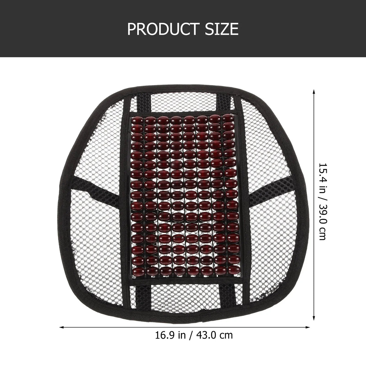 Coussin lombaire Ergonomique Perles Bois Voiture Bureau