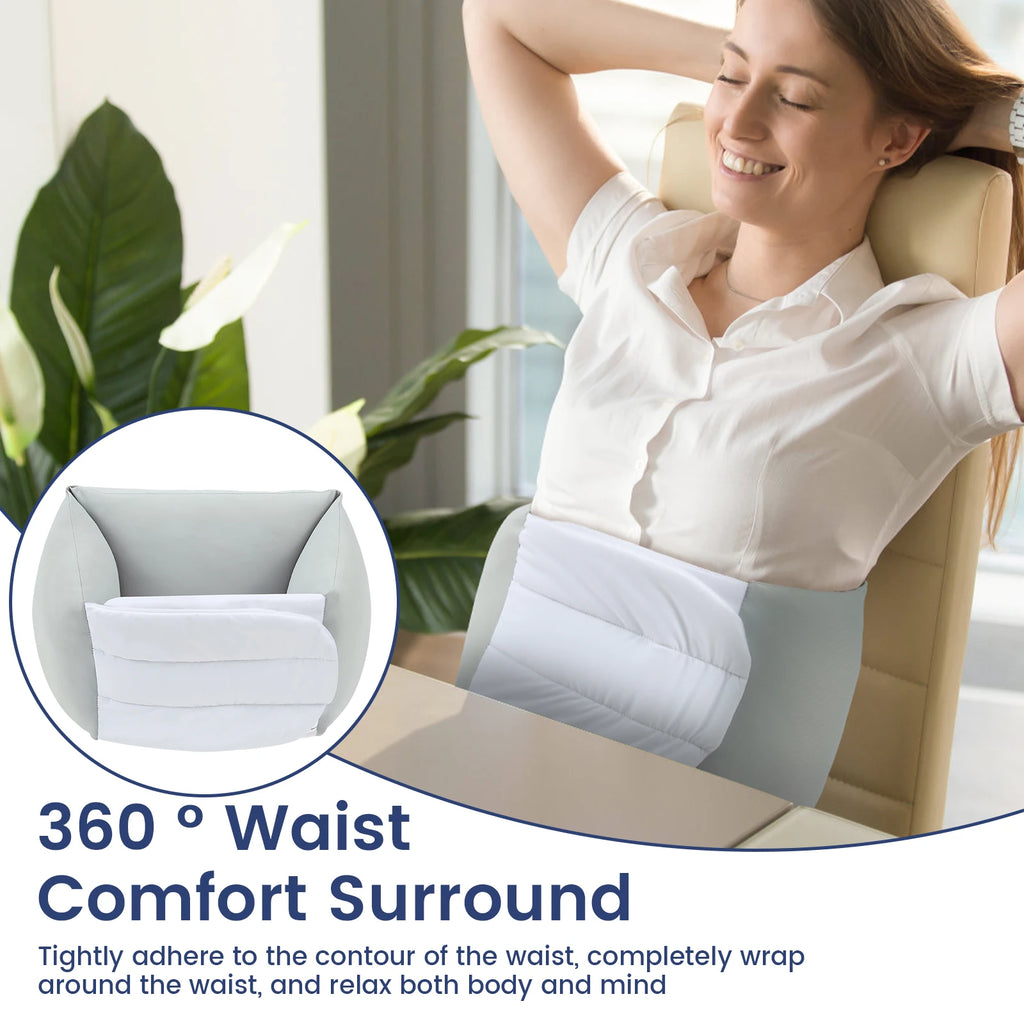 Coussin lombaire ergonomique 360° confort optimal.