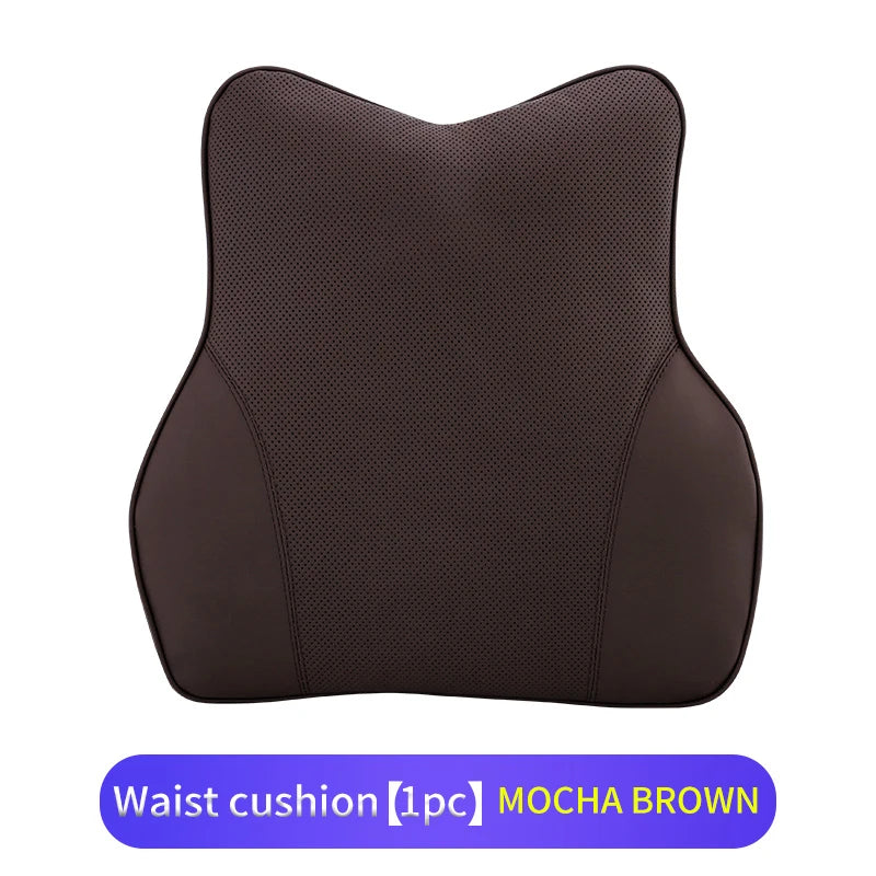 Coussin lombaire et cervical cuir voiture ergonomique confort
