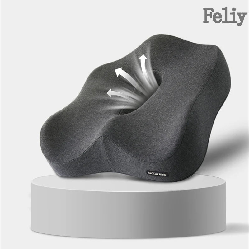 Coussin lombaire orthopédique mémoire confort massage