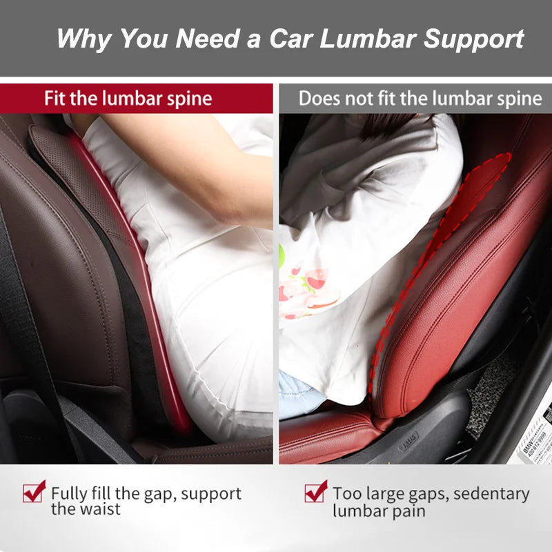 Coussin lombaire ergonomique cuir mémoire forme auto