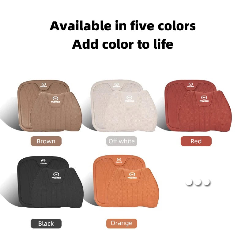 Coussin lombaire cuir soutien ergonomique voiture.