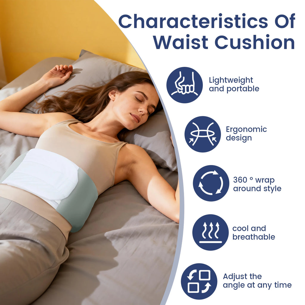 Coussin lombaire ergonomique 360° confort optimal.