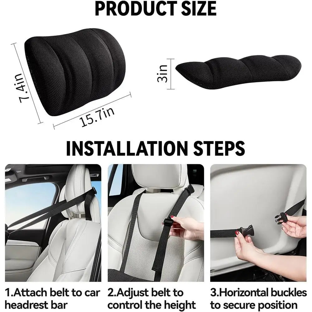 Coussin lombaire ergonomique voiture confort dos.